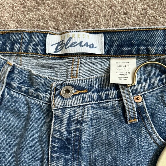 Vintage 90s Express Bleus High Rise Mom Jeans Women's Size 13/14 Medium Wash - Picture 16 of 16